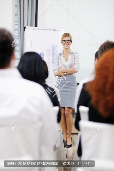 商務女性演示