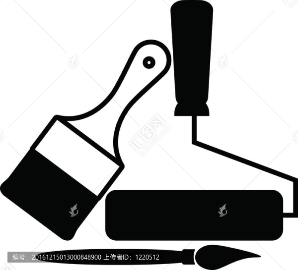 畫筆和滾輪圖標(biāo)