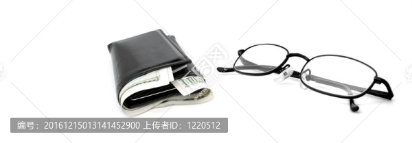 現(xiàn)金錢包和眼鏡