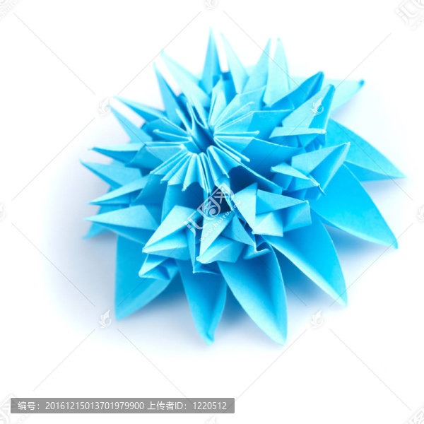 藍(lán)雪花折紙