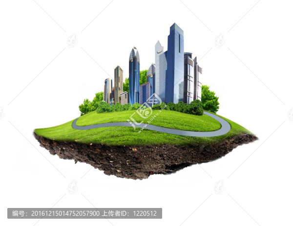 自然景觀包圍的現(xiàn)代城市