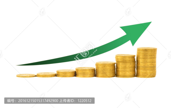 金融概念-硬幣柱圖