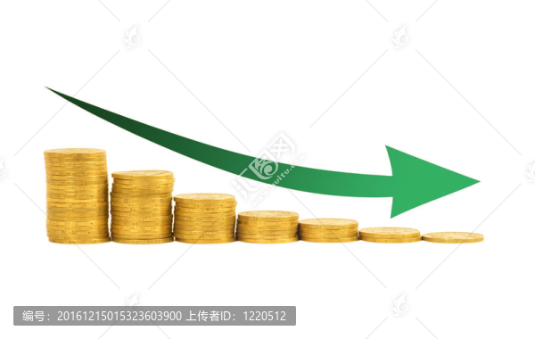 金融概念-硬幣柱圖