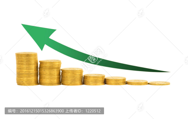 金融概念-硬幣柱圖
