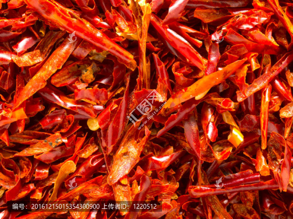 特寫紅辣椒片食物背景