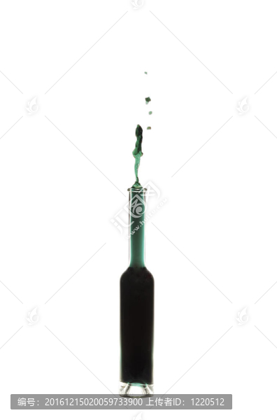 綠色的瓶子中