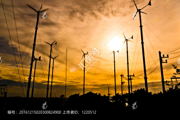 風(fēng)力渦輪機(jī)的剪影