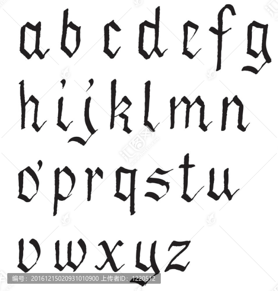 黑色字母