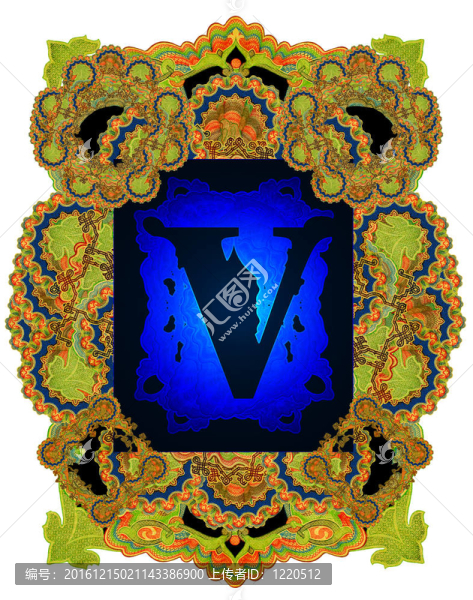 字母V.