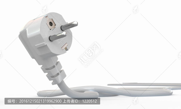 白電插頭上的白色背景