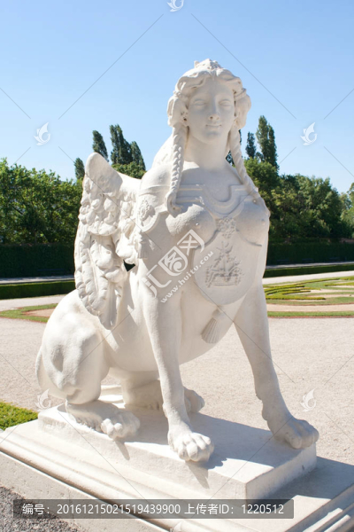 獅身人面像的雕像附近的美景宮