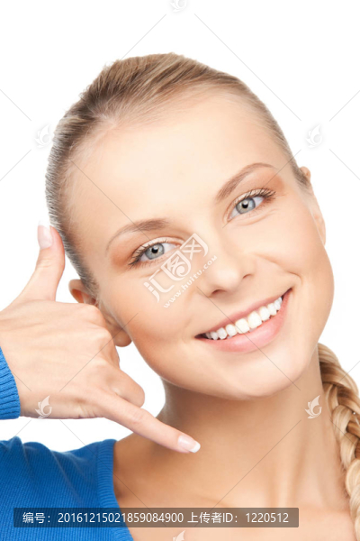 女人打電話我的手勢