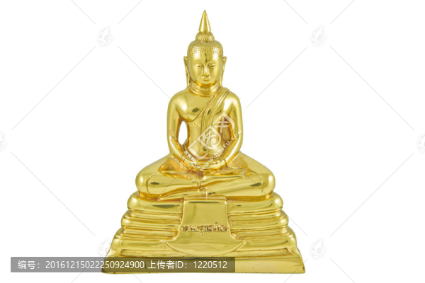 如來佛祖的黃銅形象正面；Phra,Buddha,Sothorn