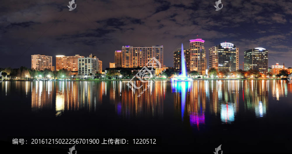 夜晚的奧蘭多全景