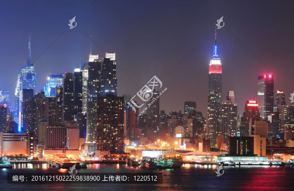 紐約市曼哈頓中城的天際線