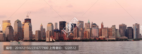 紐約市曼哈頓市中心的天際線