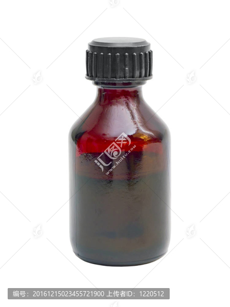 一個棕色的小玻璃瓶