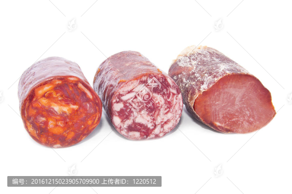 肉香腸孤立在白色背景