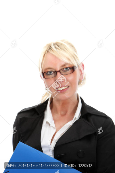 漂亮的女商人戴眼鏡