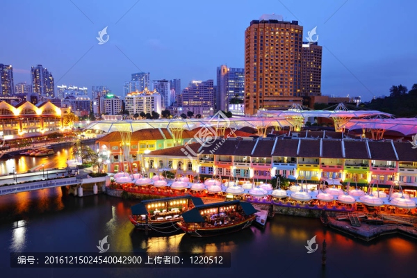 新加坡市的晚上