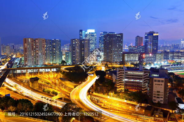 香港市中心的夜晚