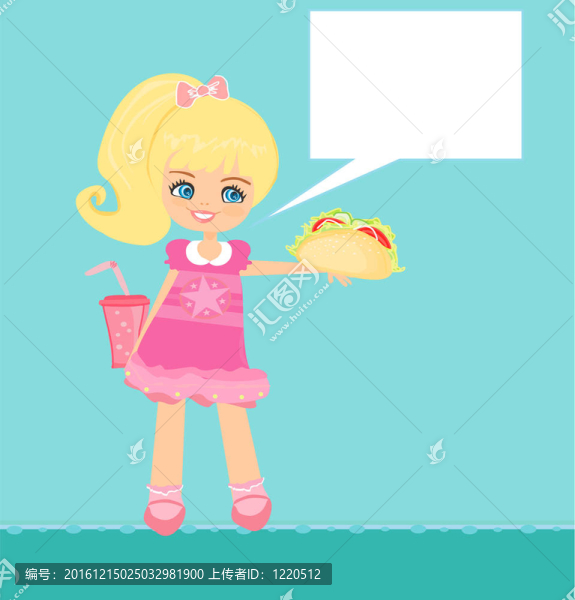 可愛的小女孩吃三明治