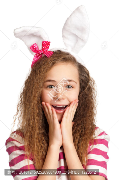 兔子耳朵的女孩