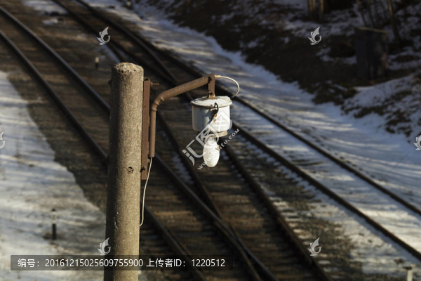 在鐵路燈