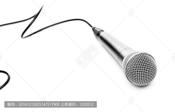麥克風白色隔離
