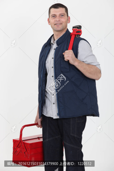 臨時(shí)工帶扳手和工具盒