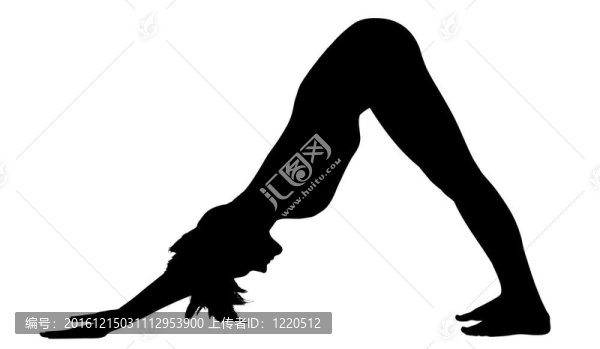 女人站在瑜伽姿勢(shì)-,Adho,Mukha,Svanasana