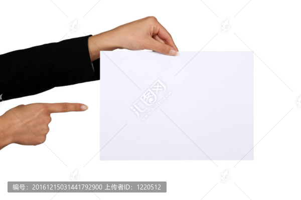 商人指著一張空白的紙