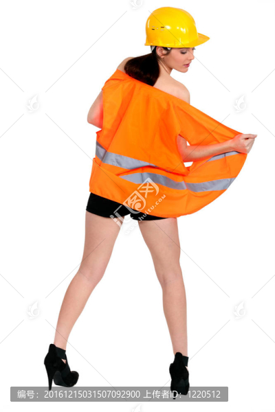 在工匠的衣服做脫衣舞娘
