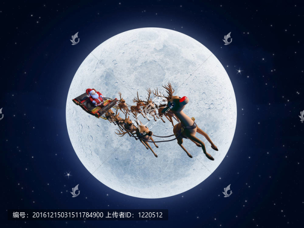 Santa和他的雪橇