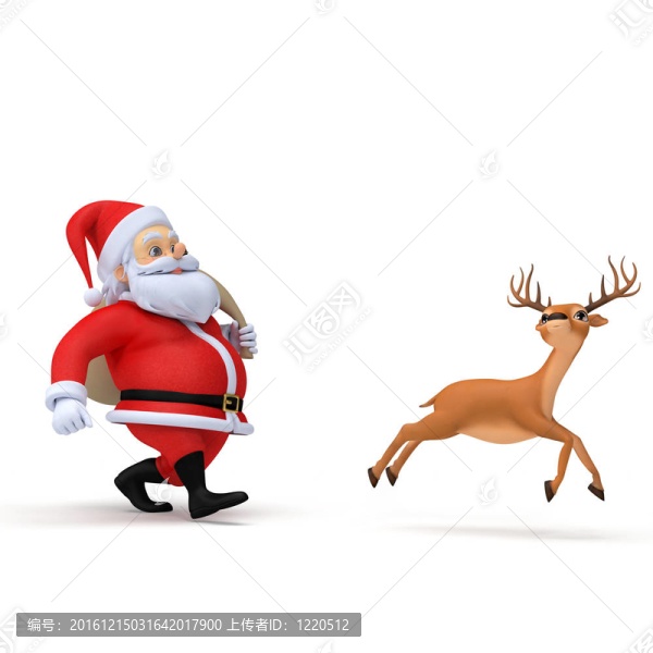 Santa和他的馴鹿