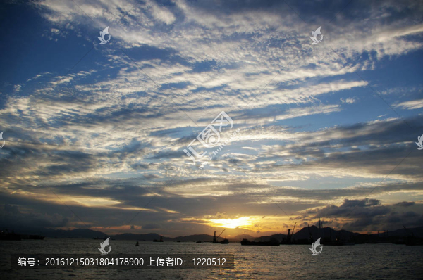 在香港日落