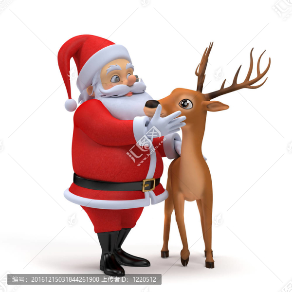 Santa和他的馴鹿