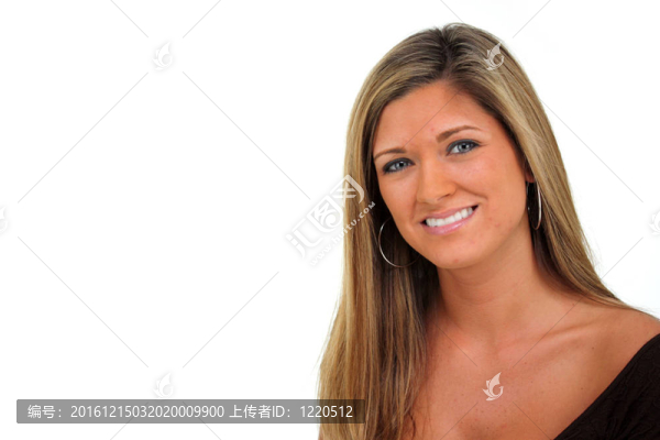 白色背景的女人