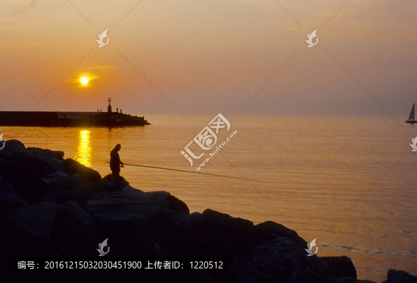 釣魚日落