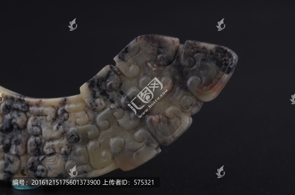 春秋玉器,春秋卷云紋玉璜