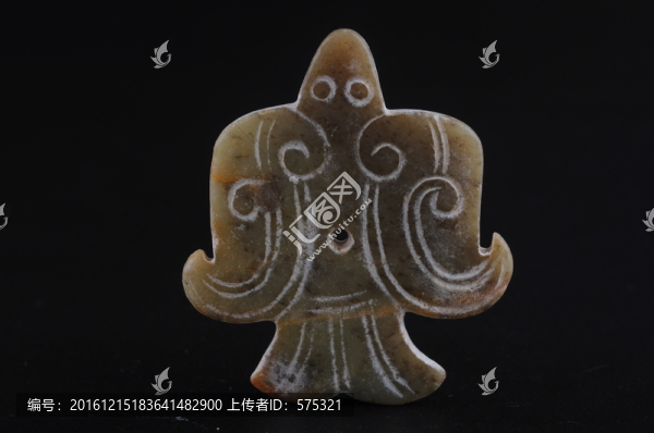 玉佩,商代鳥紋玉珮