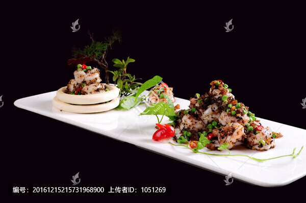 欖菜豆角爆蝦球