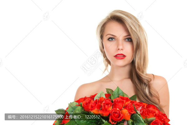 女人與花