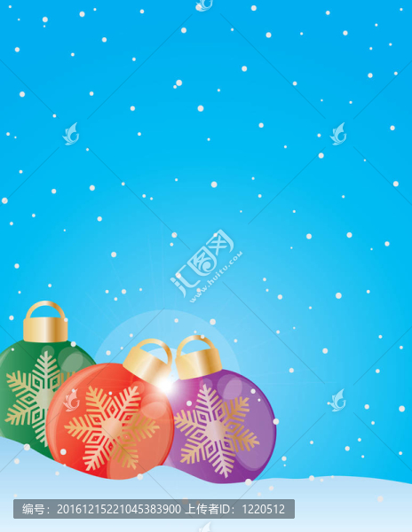 雪上圣誕飾品