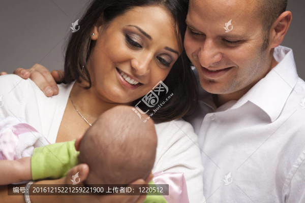 Mixed,Race,Young與Newborn,Baby家族