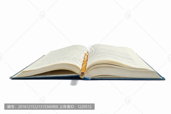 用鉛筆打開的書