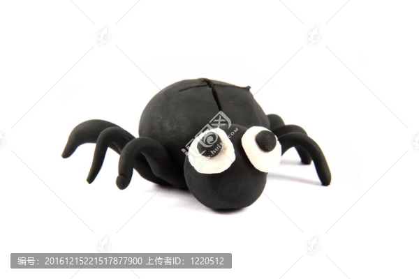 從橡皮泥黑蜘蛛