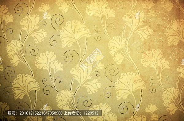 復(fù)古的花朵圖案，垃圾