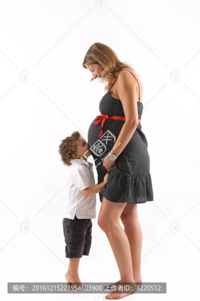 孕婦與兒子