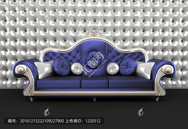 在內(nèi)部對扣背景墊豪華沙發(fā)